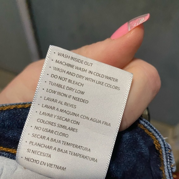 KanCaN Estilo Dark Wash Distressed High Rise Skinny Jeans | Women’s Size 13/30 - Picture 7 of 7